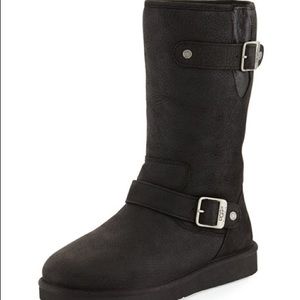 Black leather Sutter Boots by Ugg sz 7